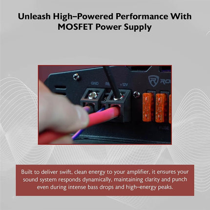 Rockville RVA-M3 V2 Mono Car Amplifier, 4000W, 1000W Dyno-Certified RMS @ 1 Ohm, Class-D, MOSFET, Bass Remote, Perfect for Subwoofers and Car Audio