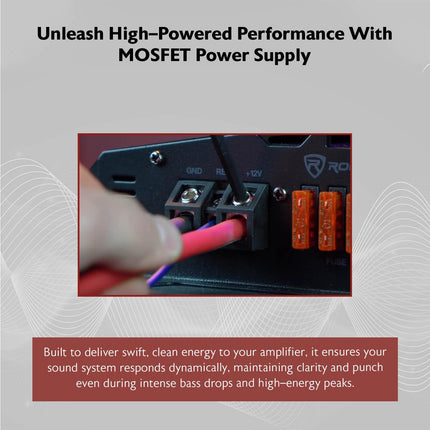 Rockville RVA-M3 V2 Mono Car Amplifier, 4000W, 1000W Dyno-Certified RMS @ 1 Ohm, Class-D, MOSFET, Bass Remote, Perfect for Subwoofers and Car Audio