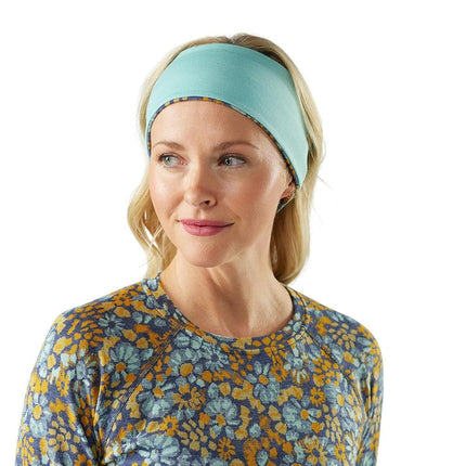 Smartwool Unisex Thermal Merino Reversible Headband, Nightfall Blue Floral, One Size