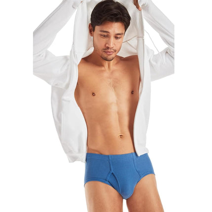 Hanes Classics Men's Underwear Briefs Pack, Mid-Rise Briefs, Stretch Cotton Underwear, Classic, 6-Pack (Colors May Vary), 6 Pack - Assorted Solids, S