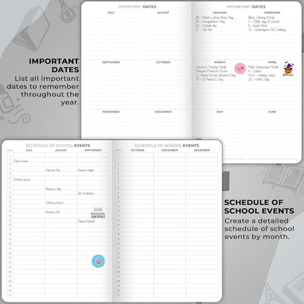 Clever Fox Teacher Planner – School Year Planner with Calendars & Lesson Plans – Teacher Plan Book for Classroom & Homeschool Organization - Undated, A5 Size, Hardcover (Grey)