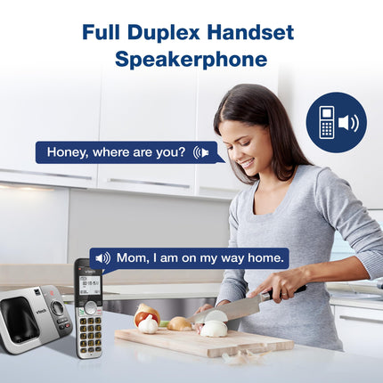 VTech VG232-4 Cordless Phone with Answering Machine, 4 Headphones, Large Buttons, Full Duplex Speaker, Caller ID, Last Conversion of 10 Songs