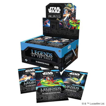 Asmodee | Fantasy Flight Games | Star Wars: Unlimited - Légendes de la Force - Boîte de Boosters (24 Boosters) | Jeu de Cartes à Collectionner | 2+ Joueurs, 12+ Ans