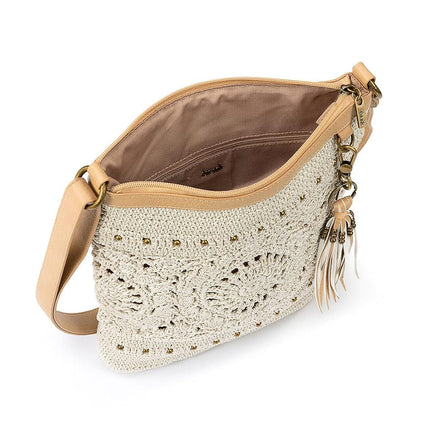 The Sak Women Crossbody Lucia Crochet Shoulder Bag, Natural Locket, One Size