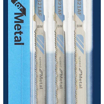 Bosch T321AF3 3-Piece 5-1/4 In. 21 TPI Speed for Metal T-Shank Jig Saw Blades