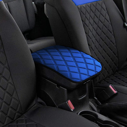 FH Group FH1053BLUEDM Diamond Pattern Neosupreme Center Console Pad Water-Resistant Blue Seat Box Cover Protector fits Most Cars, SUVs, and Trucks