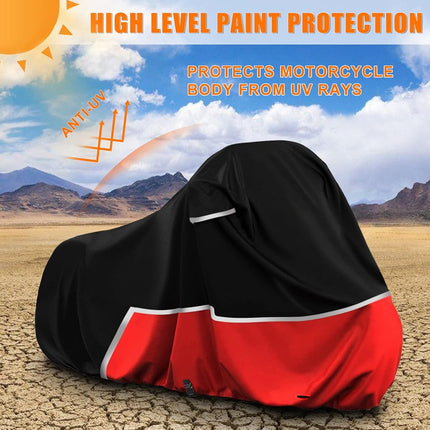 Waterproof Motorcycle Cover Replace for Harley Davidson Cruiser Models, 420D Oxford Cloth Softail, Dyna, Iron 883, Fat Boy 114, Forty-Eight, Low Rider, Sport Glide Cover for Snow Rain Protection