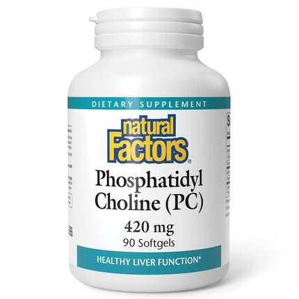 Natural Factors - Phosphatidyl Choline (PC) 420mg, Supports Healthy Liver Function, 90 Soft Gels