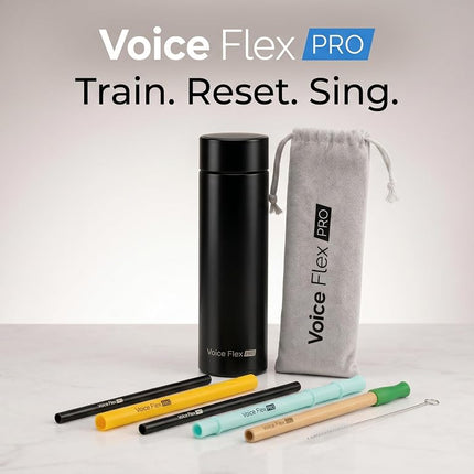 Voice Flex Pro Vocal Trainer for Singing - Voice Training Straws Set