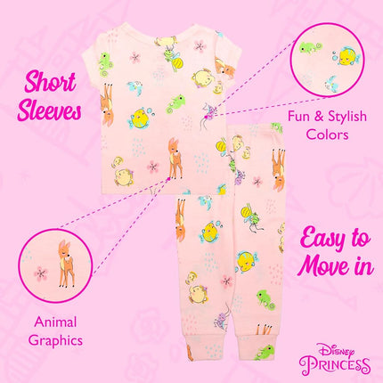 Disney Girls Fitted Cotton Two Piece Pyjama Set, Fun Together, 24 Months