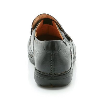 Clarks Women's Un Loop Loafer, Black Leather, 8.5 UK