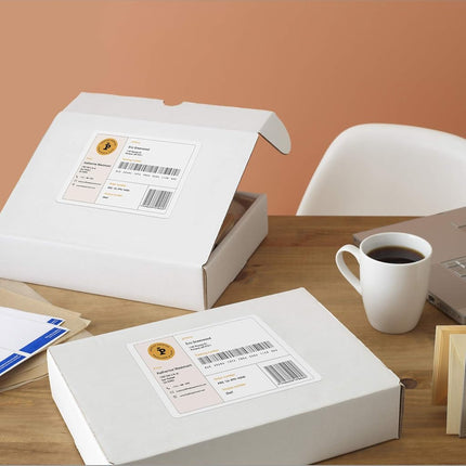 Avery Matte White Rectangle Labels with Sure Feed, 4" x 3", 400 Matte White Printable Labels
