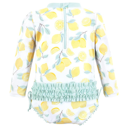 Hudson Baby Baby Girl's Toddler Swimsuit, Mint Lemons, 8 Years