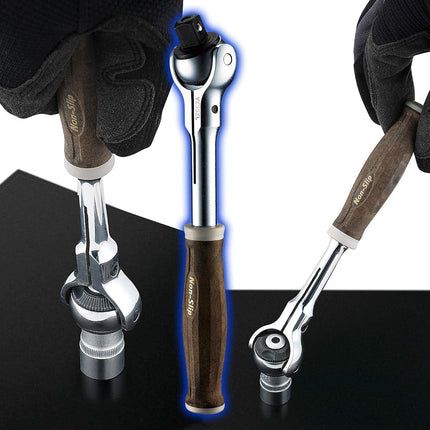 VESSEL HRH2-SW Woody Swivel Ratchet Handle Non-slip Grip 1/4 inch (6.35 mm) Drive