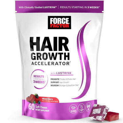 Force Factor Hair Growth Accelerator Soft Chews, H