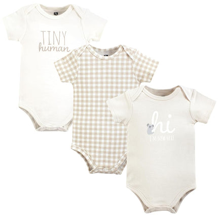 Hudson Baby Unisex Baby Cotton Bodysuits, New Here, 18-24 Months, New Here, 18-24 Months