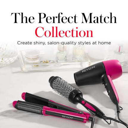 REVLON Perfect Match Flat Iron Straightens, Creates Curls and Waves | Hair Straightener with Ceramic Plates Reduce Damage and Restore Natural Moisture and Shine