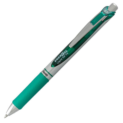 Bolígrafo de Tinta de Gel Pentel EnerGel Deluxe RTX, Punta Metálica de 0.7 Milímetros, Tinta Verde, 1 Unidad (BL77-D)