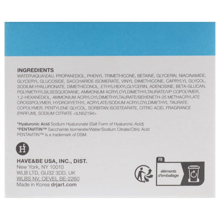 Vital Hydra Solution Water Cream by Dr. Jart+ for Unisex - 1.7 oz Cream