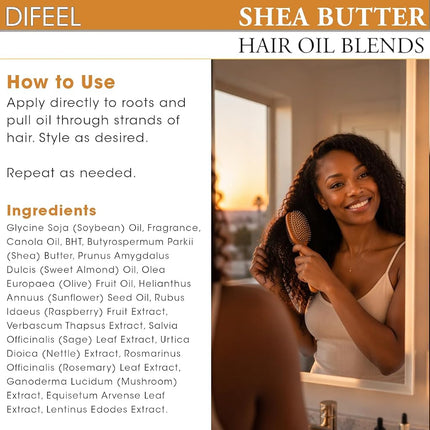Difeel Sunflower Mega Care Shea Butter Oil, 2.5 Ounce
