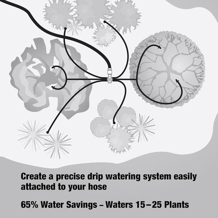 Rain Bird SWDMSPKIT Drip Irrigation Spot Watering Manifold on a Spike Kit, Bubblers and Emitters