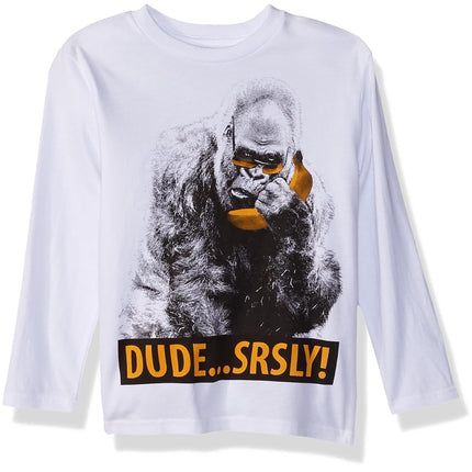The Children's Place Big Boys Dude.Srsly! Graphic Tee, White, XS (4)