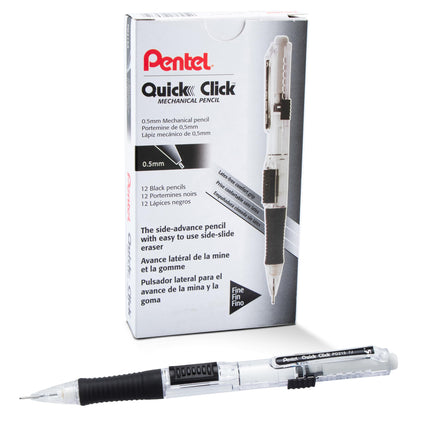 Pentel QUICK CLICK Mechanical Pencil (0.5mm), Blac