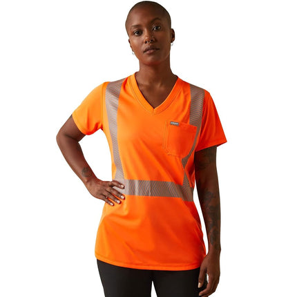 Ariat Women's Rebar Hi-Vis Ansi T-Shirt Plus - 10043642-Pls, Hi Vis Orange, XX-Large