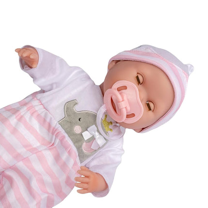 JC Toys Newborn Doll 38-cm, Soft Body with Accessories Clothes may vary.