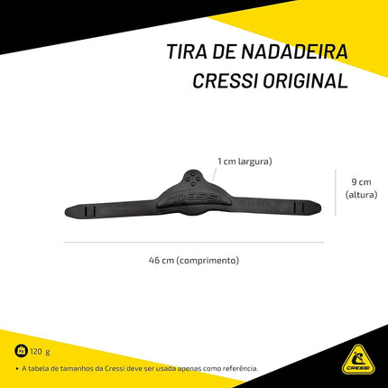 Cressi Unisex Cressi Straps Fins Black, Black, One Size UK