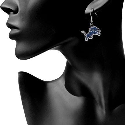 Siskiyou Sports NFL Detroit Lions Women's Chrome Dangle Earrings