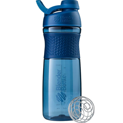 BlenderBottle SportMixer Bouteille shaker, Idéale pour les shakers de protéines et les boissons avant l'entraînement, 828 ml, Bleu marine