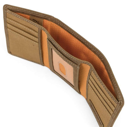 Timberland PRO Men's Leather RFID Trifold Wallet with Id Window, Wheat/Pullman, One Size