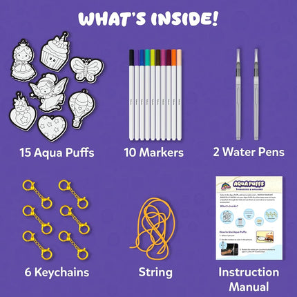 Skillmatics Aqua Puffs – Princesses & Unicorns, Mess-Free 3D Art Kit