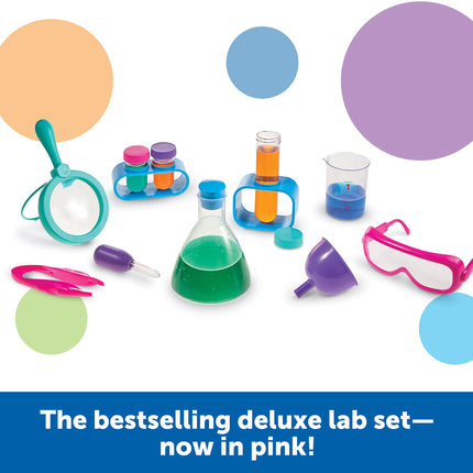 Learning Resources Primary Science Lab Set Pink,22 Pieces, Ages 3+, Science Kits for Kids, Experiments for Kids, stem Toys for Kids, Sensory Tube, STEM Toys