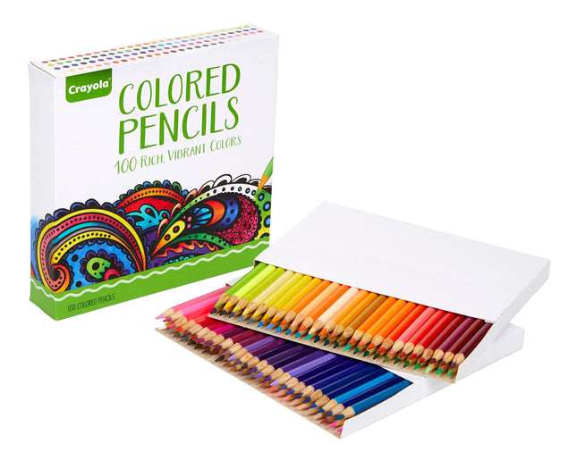 CRAYOLA 100 Colored Pencils, Gifts For Kids, Teens