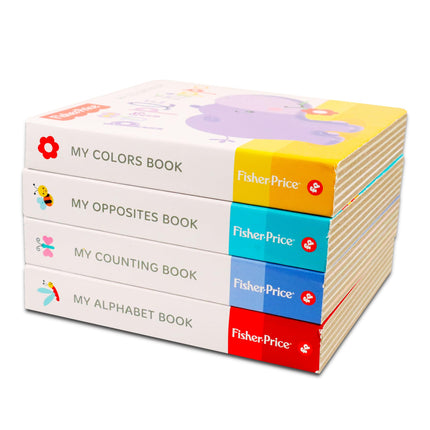 Fisher-Price "My First Books Set of 4 Baby Toddler Board Books (ABC Book, Colors Book, Numbers Book, Opposites Book)