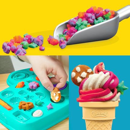 Play-Doh Rainbow Swirl Ice Cream Playset for Toddlers