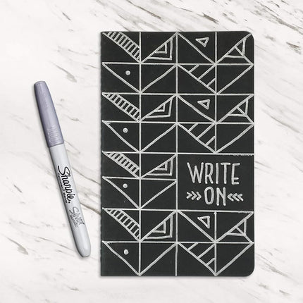 Sharpie 39109PP Metallic Permanent Markers, Fine Point, Silver, 4 Count, 2 Pack