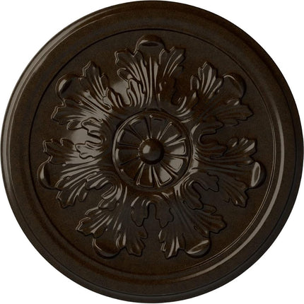 Ekena Millwork CM12LEBZS 12 3/4"OD X 7/8"P Legacy Acanthus Ceiling Medallion Fits Canopies Up to 3 1/2", Bronze
