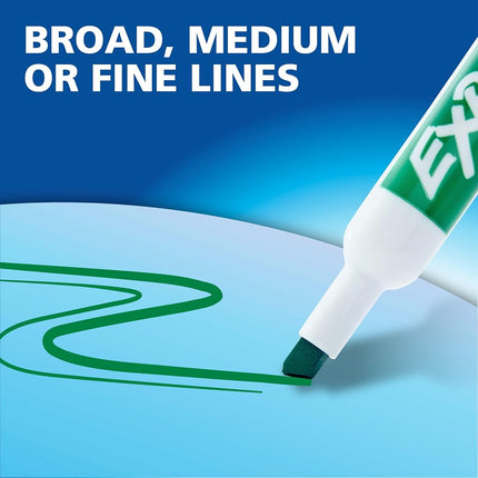 EXPO Low Odor Dry Erase Markers, Chisel Tip, Black, (Pack of 6, 216 Count Total)