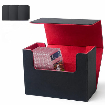AWESOPAL Premium Graded Card Storage Box, PU Leath