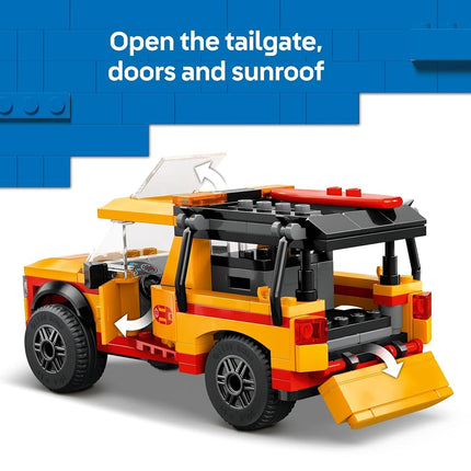 LEGO City Lifeguard Beach Rescue Truck Toy for 6+ Year Old Boys & Girls, Vehicle Building Set with 2 Minifigures, Kids Toy Car and a Shark Figure, Construction Playset for Creative Role Play 60453