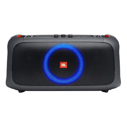 JBL PartyBox On-The-Go - A Portable Karaoke Party Speaker with Wireless Microphone, 100W Power Output, IPX4 splashproof, 6 Playtime Hours, Shoulder Strap and Wireless 2 Party Speakers Pairing (Black)