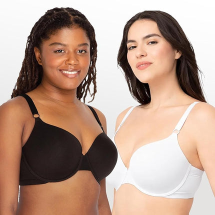 Fruit of the Loom Women's T-Shirt Bra, White/Black Hue, 36C