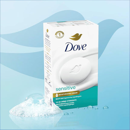 Dove Sensitive Skin Beauty Bar, 4 Ounce, 8 Count (Pack of 3)
