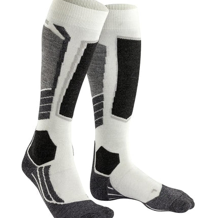 FALKE Womens Sk2 Intermediate W Kh Wool Warm Thick Skiing Socks, White Off-White 2040, 7-8 EU