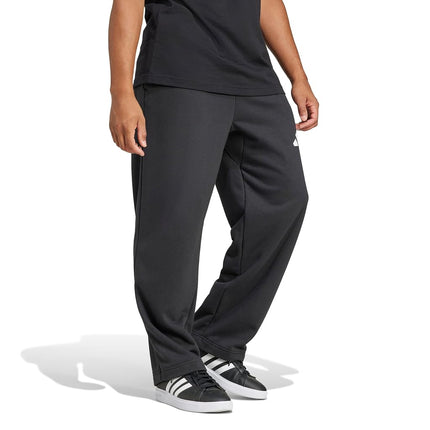 adidas Mens Essentials 3-bar Wide Leg Pants, Black/White, XXL Tall