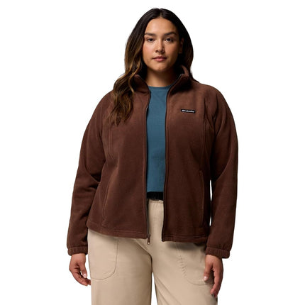Columbia Womens Benton Springs Full Zip Fleece Jacket, Tobacco, 2X