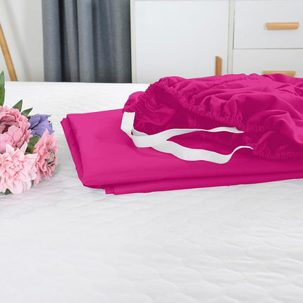 Elegant Comfort 1500 Premium Hotel Quality 18-21 Inches Deep - Extra Deep Pocket Single Fitted Sheet for High Mattress, Luxury and Softest, Smart Pocket - Wrinkle Free, Twin/Twin XL, Pink